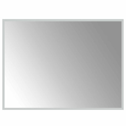 vidaXL LED Bathroom Mirror Transparent 80 x 60 cm Tempered Glass 2