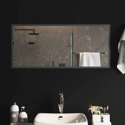 vidaXL LED Bathroom Mirror Transparent 90 x 40 cm Tempered Glass 1