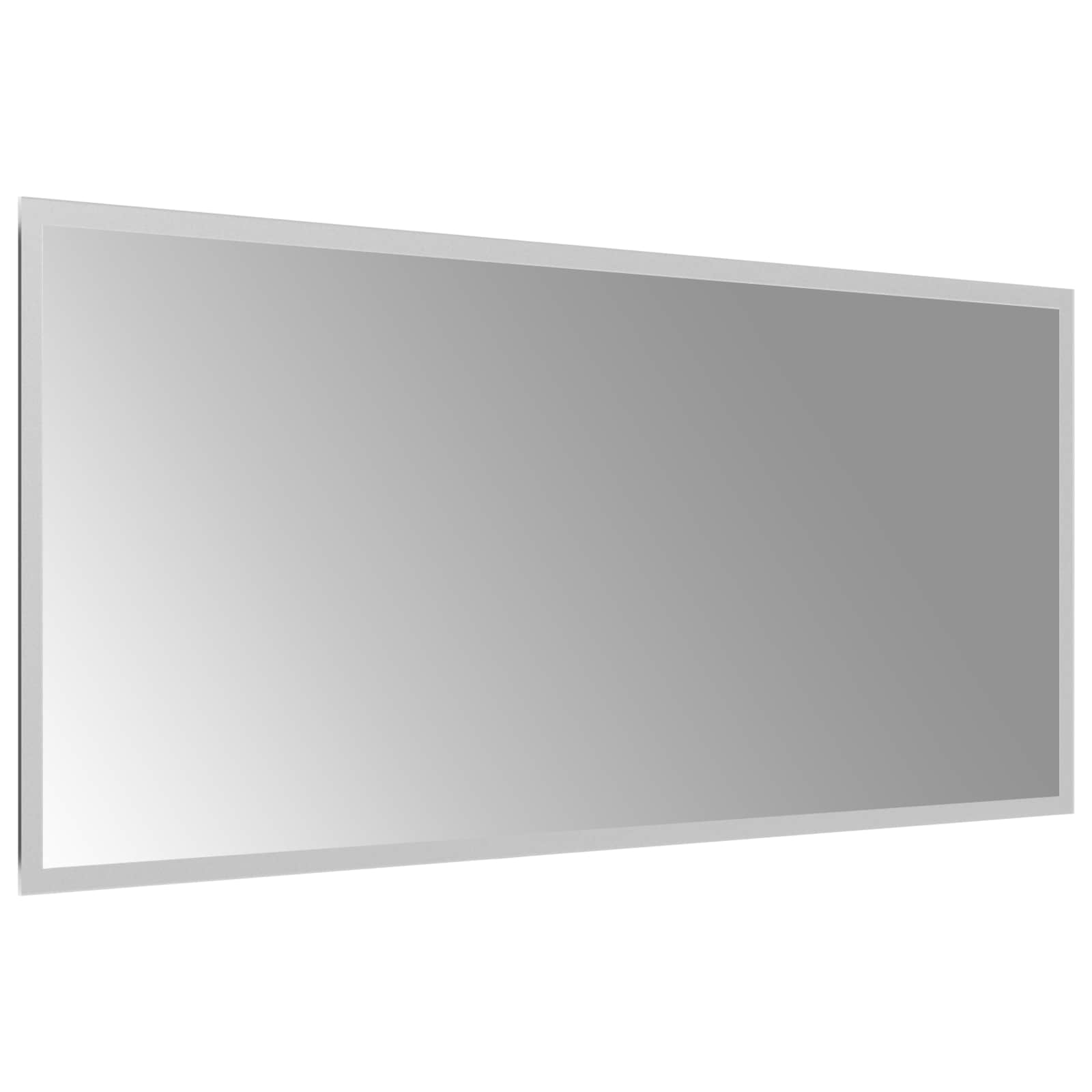 vidaXL LED Bathroom Mirror Transparent 90 x 40 cm Tempered Glass 4