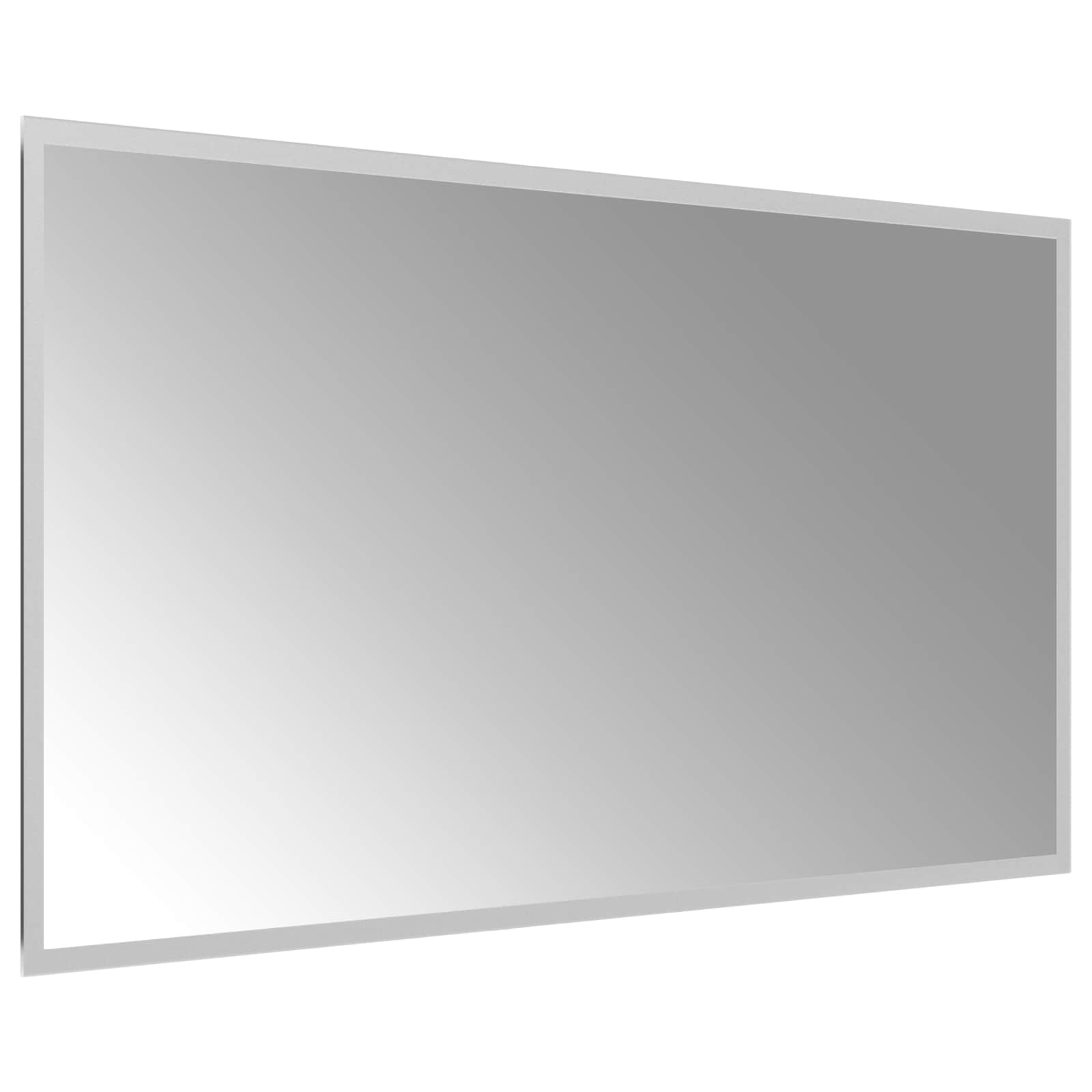 vidaXL LED Bathroom Mirror Transparent 90 x 50 cm Tempered Glass 4