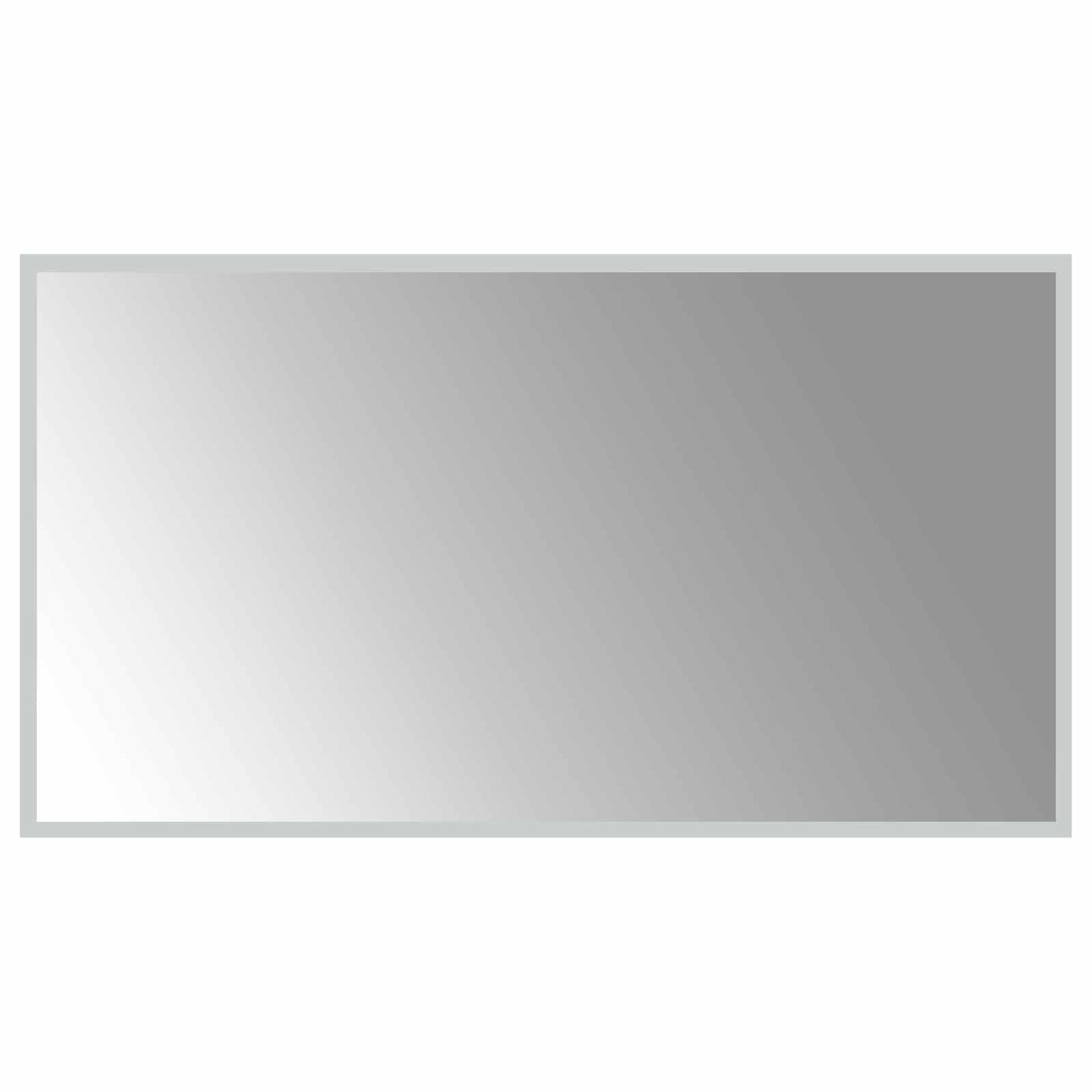 vidaXL LED Bathroom Mirror Transparent 90 x 50 cm Tempered Glass 2