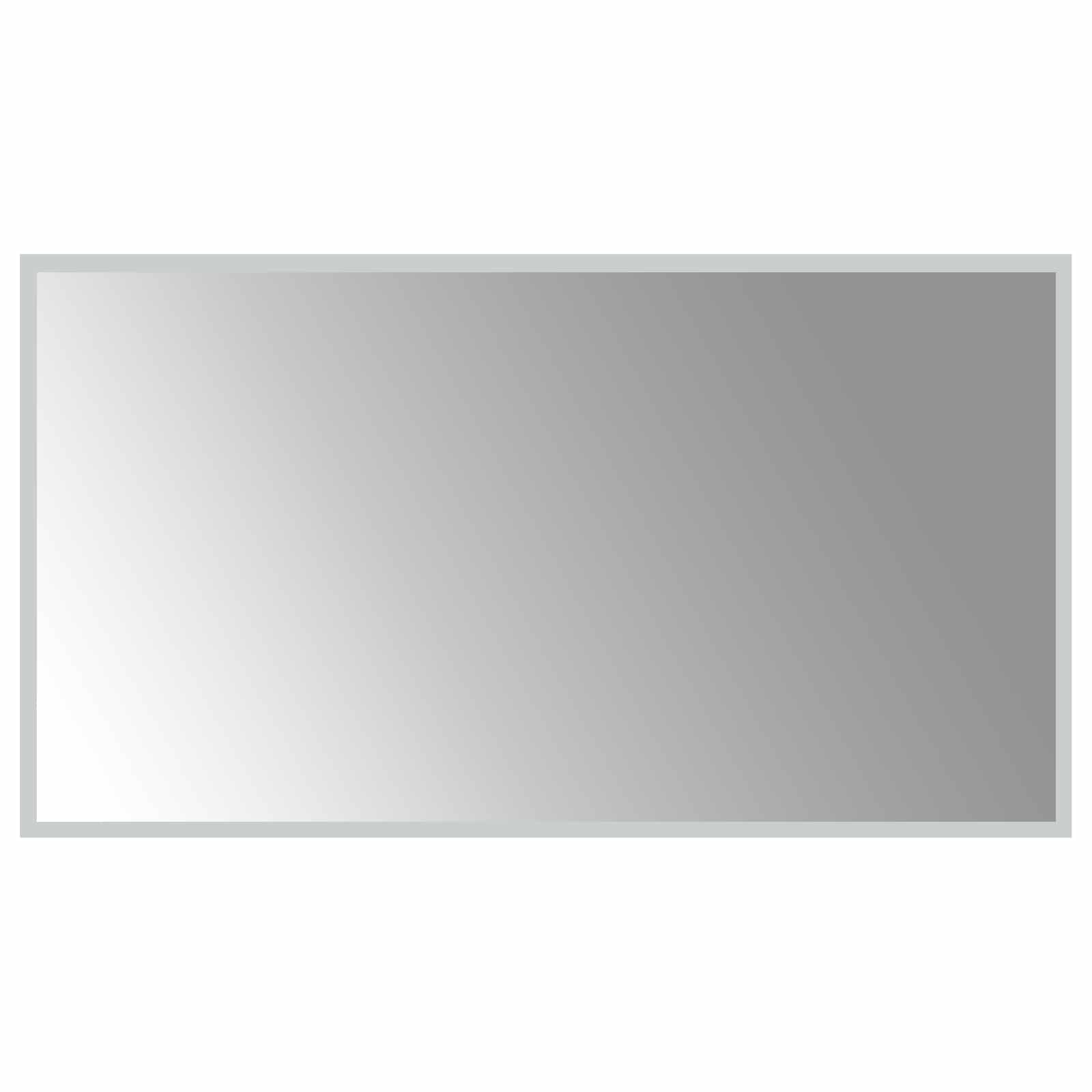 vidaXL LED Bathroom Mirror Transparent 90 x 50 cm Tempered Glass 2
