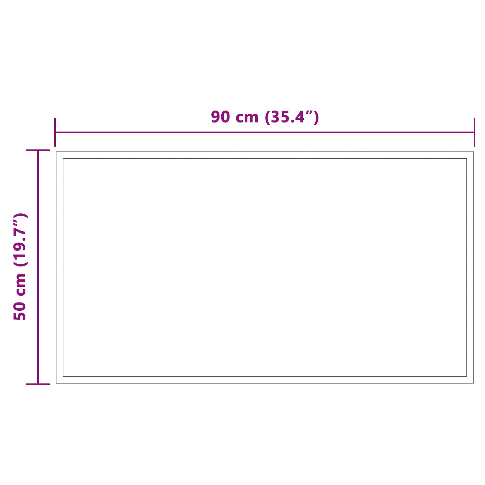 vidaXL LED Bathroom Mirror Transparent 90 x 50 cm Tempered Glass 5