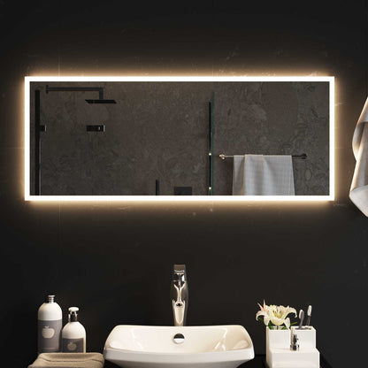 vidaXL LED Bathroom Mirror Transparent 100 x 40 cm Tempered Glass 3
