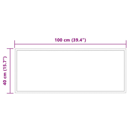 vidaXL LED Bathroom Mirror Transparent 100 x 40 cm Tempered Glass 5