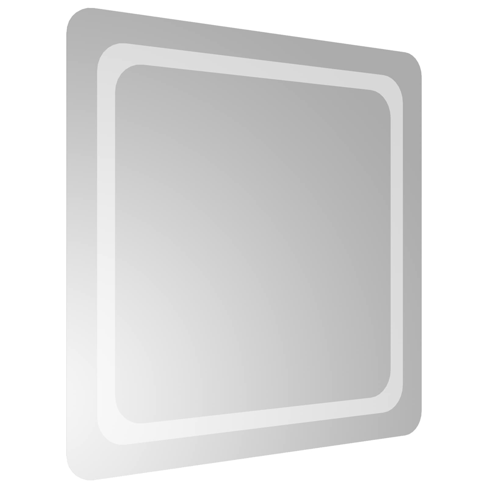 vidaXL LED Bathroom Mirror Transparent 60 x 60 cm Tempered Glass 4