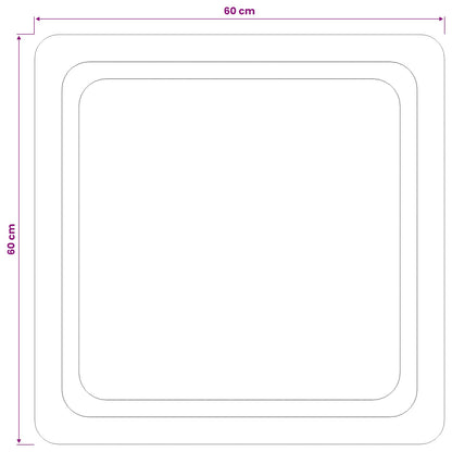 vidaXL LED Bathroom Mirror Transparent 60 x 60 cm Tempered Glass 5