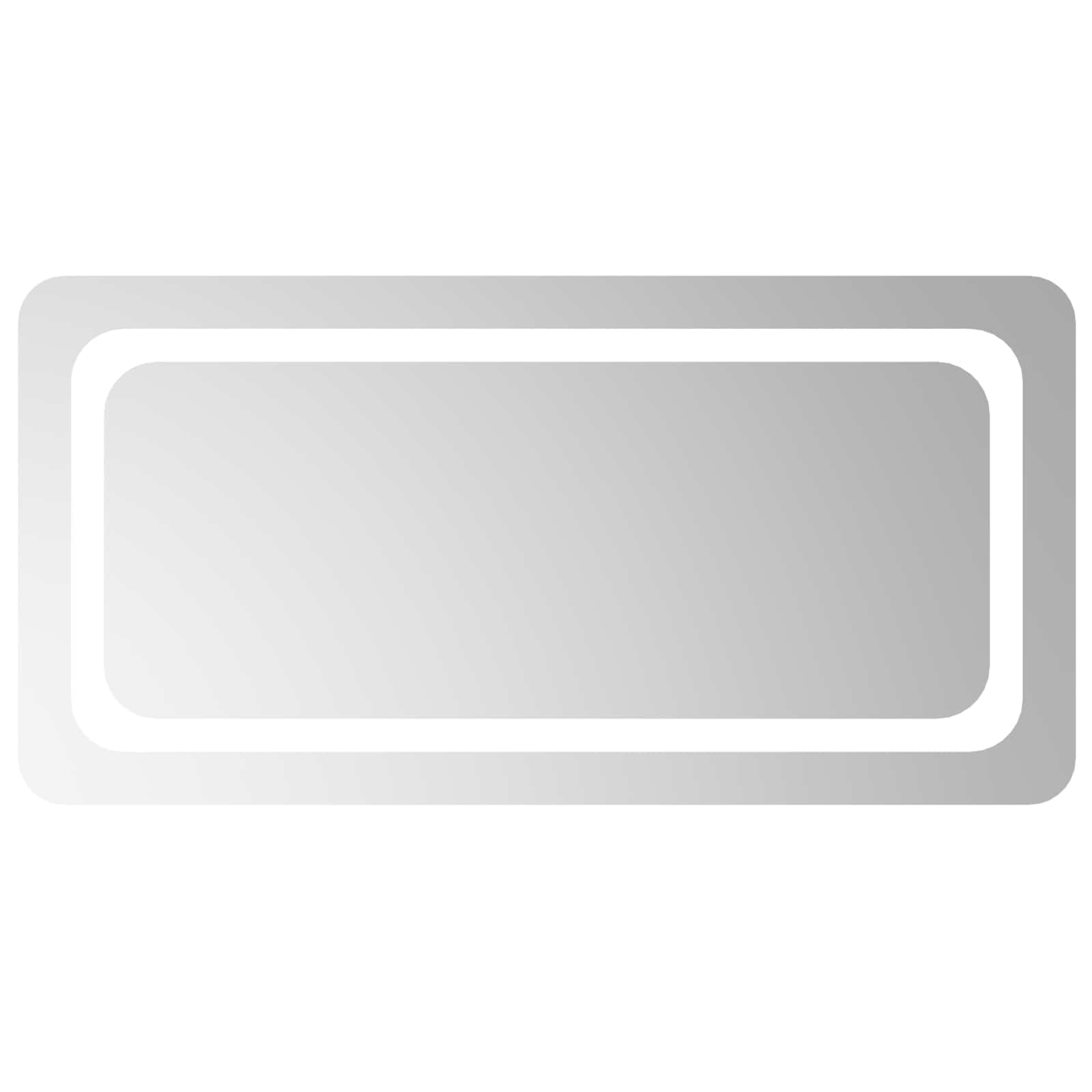 vidaXL LED Bathroom Mirror Transparent 80 x 40 cm Tempered Glass 2
