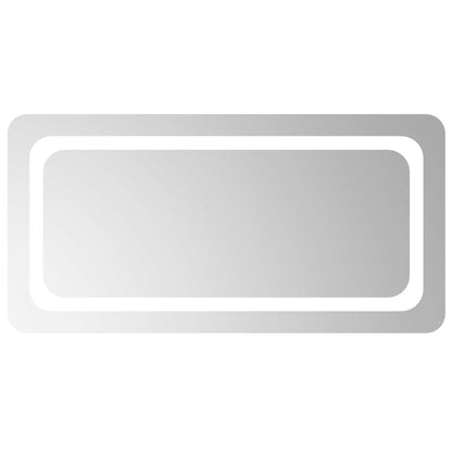 vidaXL LED Bathroom Mirror Transparent 80 x 40 cm Tempered Glass 2