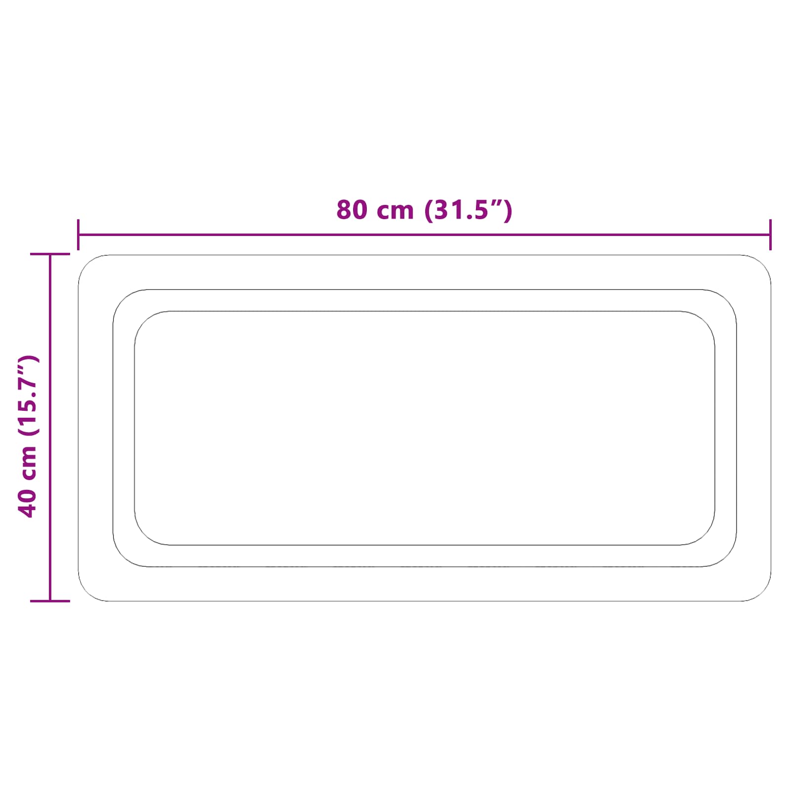 vidaXL LED Bathroom Mirror Transparent 80 x 40 cm Tempered Glass 5