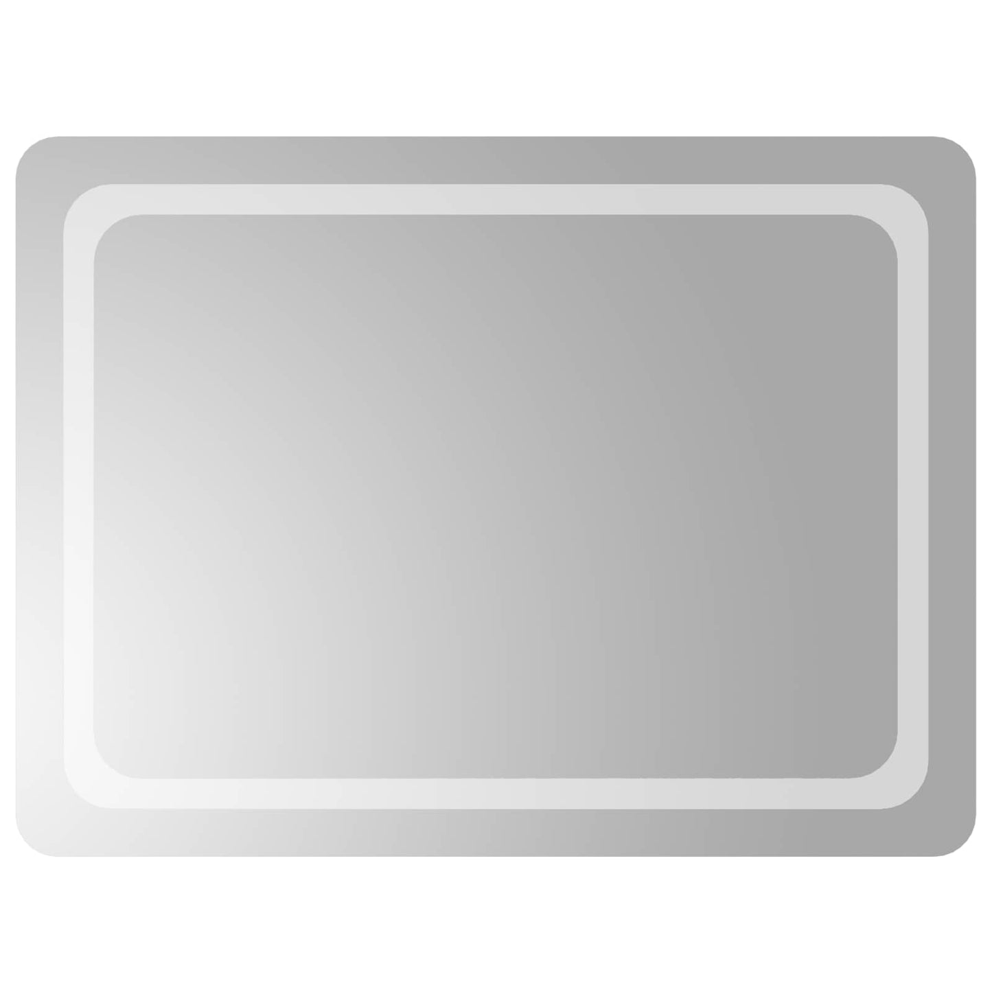 vidaXL LED Bathroom Mirror Transparent 80 x 60 cm Tempered Glass 2