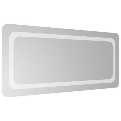 vidaXL LED Bathroom Mirror Transparent 90 x 40 cm Tempered Glass 4
