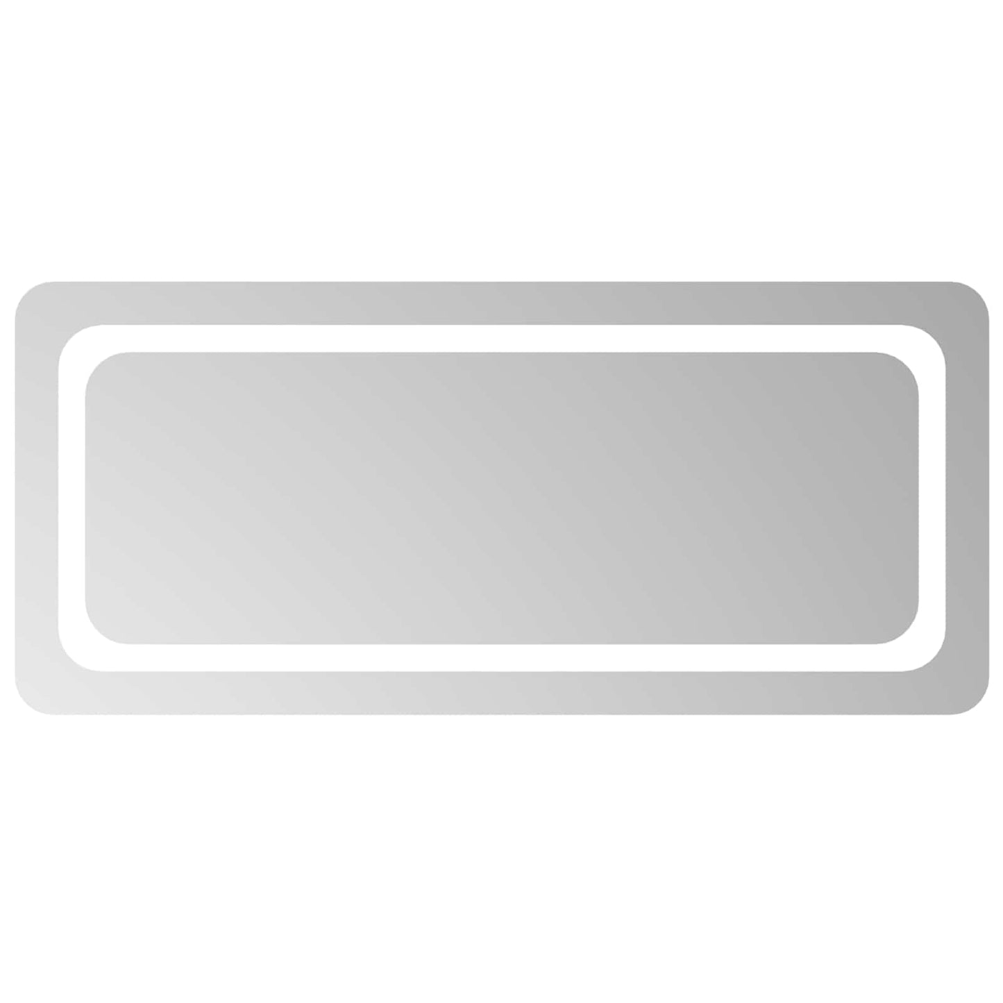 vidaXL LED Bathroom Mirror Transparent 90 x 40 cm Tempered Glass 2