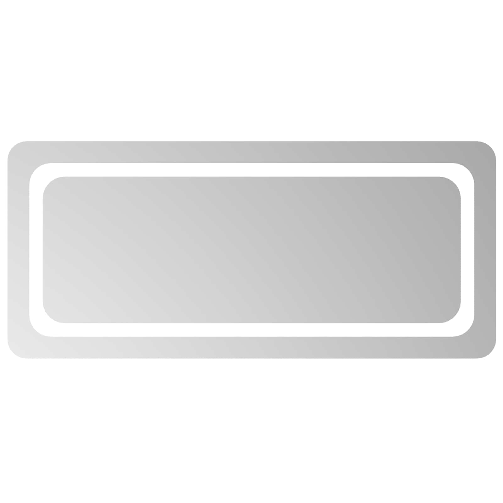 vidaXL LED Bathroom Mirror Transparent 90 x 40 cm Tempered Glass 2