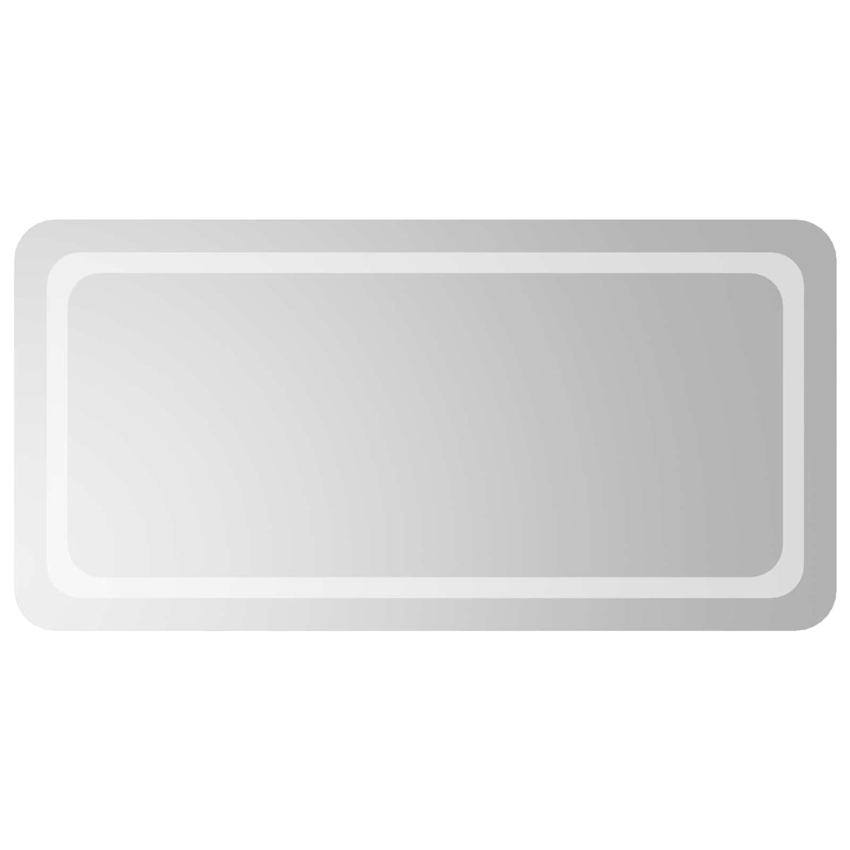 vidaXL LED Bathroom Mirror Transparent 100 x 50 cm Tempered Glass 2