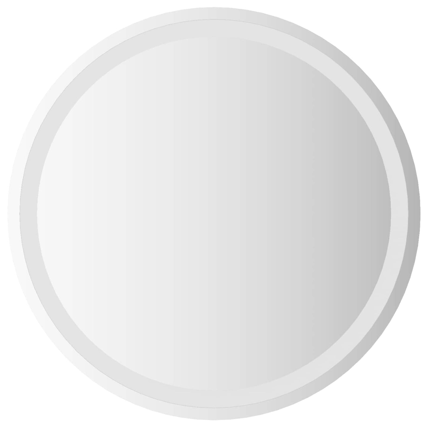 vidaXL LED Bathroom Mirror Transparent Ø 60 cm Tempered Glass 2