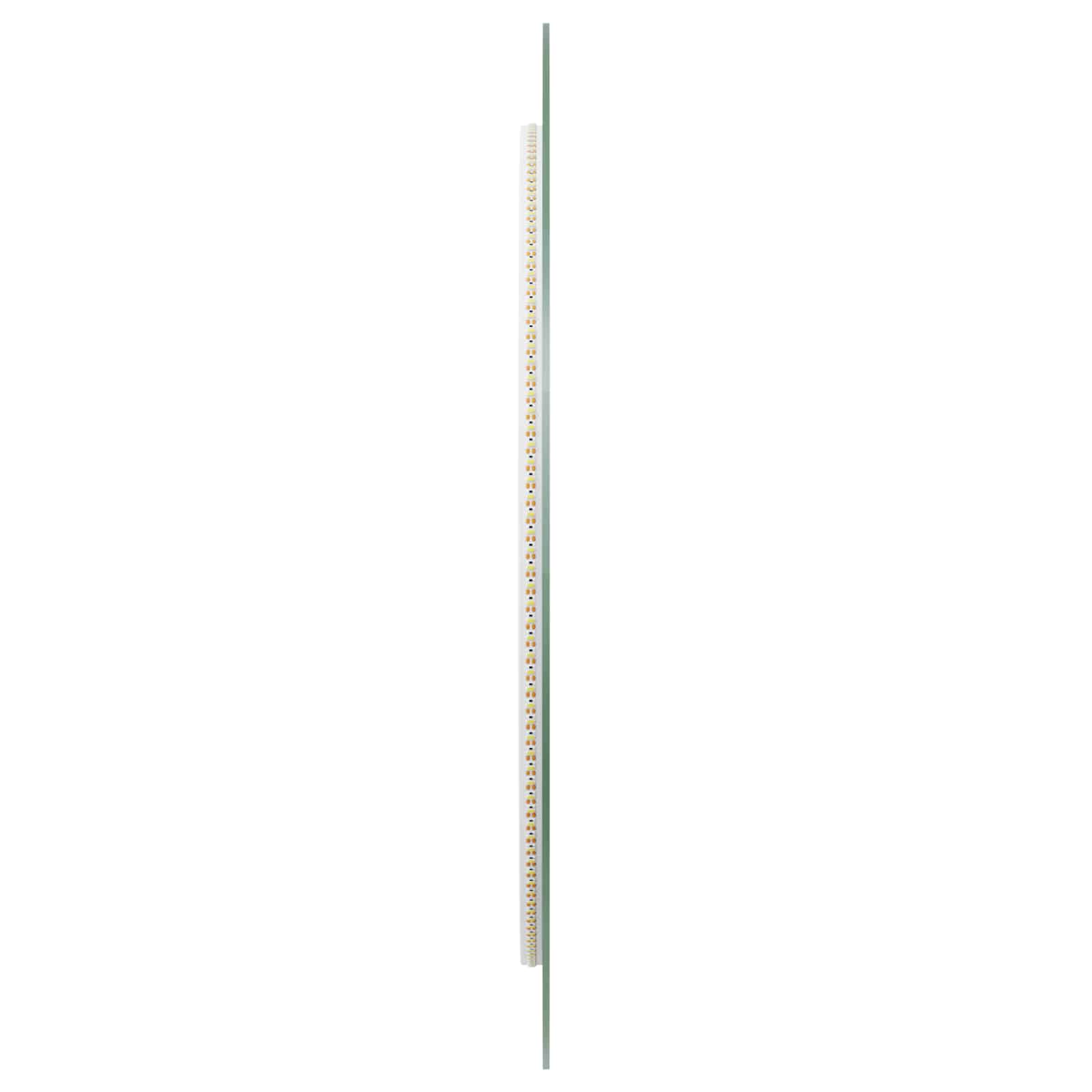 vidaXL LED Bathroom Mirror Transparent Ø 60 cm Tempered Glass 5