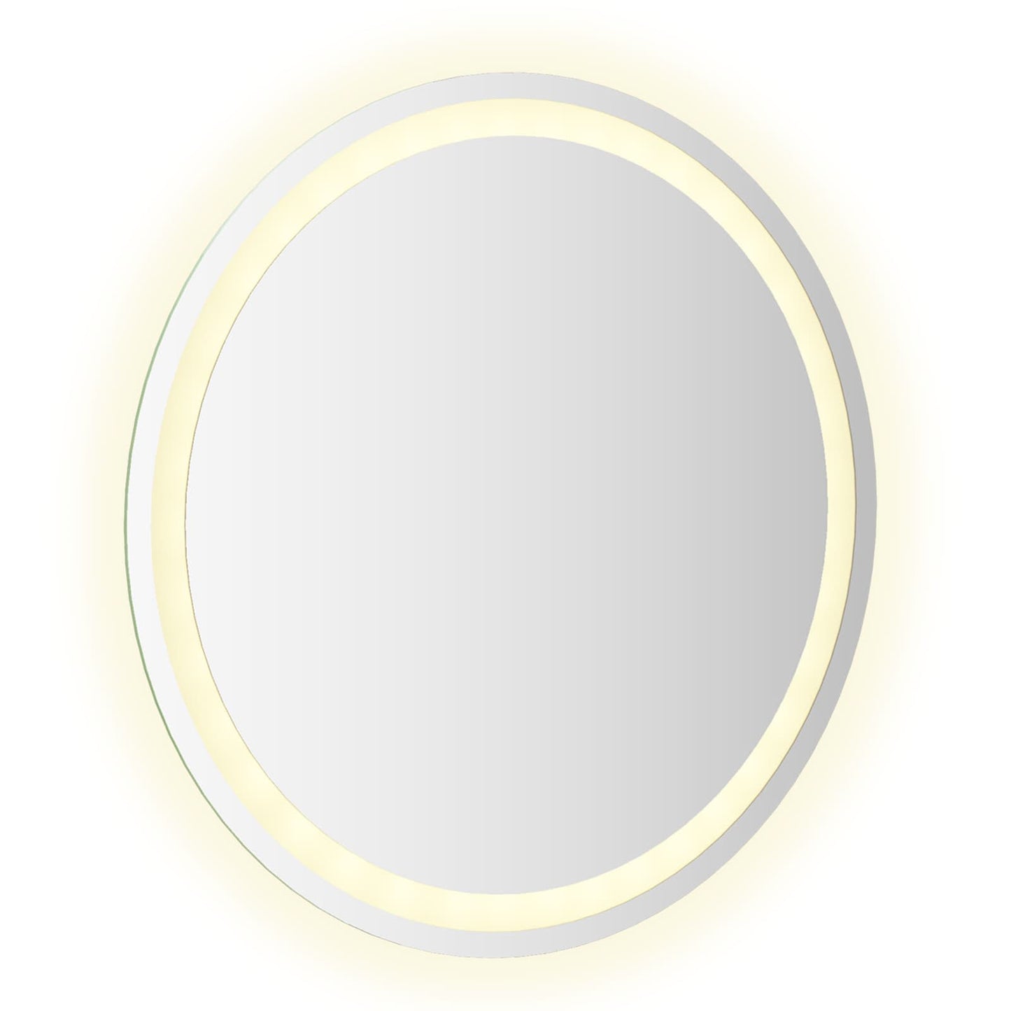 vidaXL LED Bathroom Mirror Transparent Ø 60 cm Tempered Glass 3