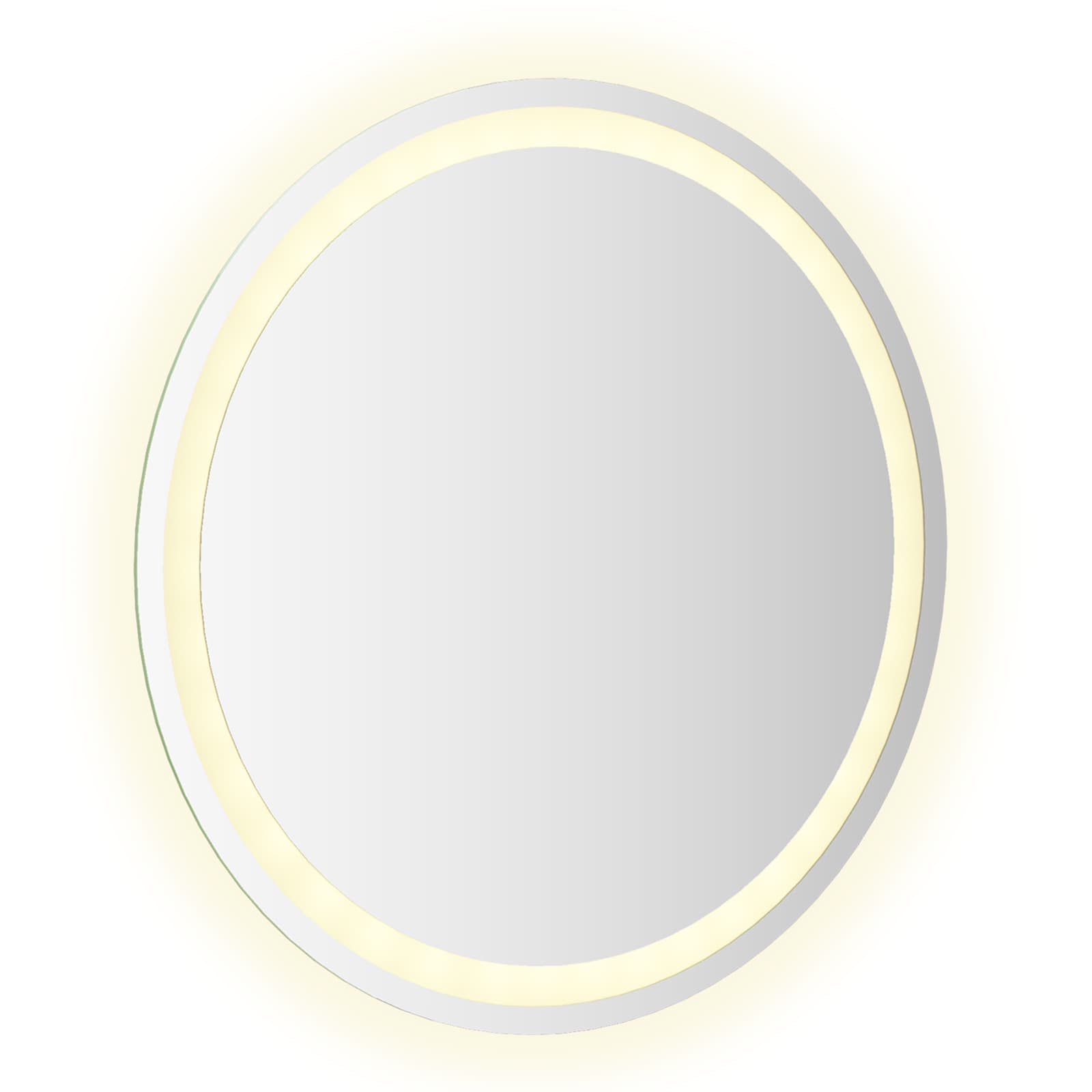 vidaXL LED Bathroom Mirror Transparent Ø 60 cm Tempered Glass 3