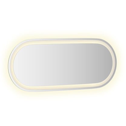 vidaXL LED Bathroom Mirror Transparent 90 x 40 cm Tempered Glass 3
