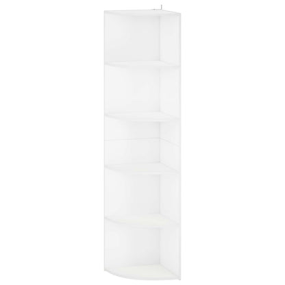 Corner Shelf 5-Tier 41.5 x 41.5 x 178 cm Engineered Wood Width 41.5 cm Height 178 cm White