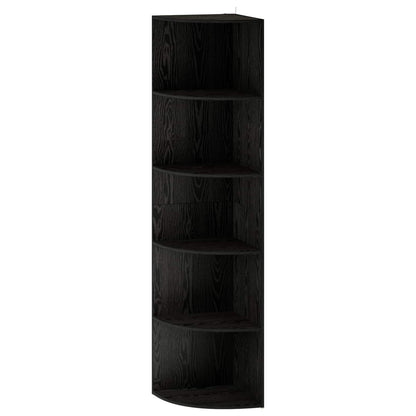 Corner Shelf 5-Tier 41.5 x 41.5 x 178 cm Engineered Wood Width 41.5 cm Height 178 cm Black oak