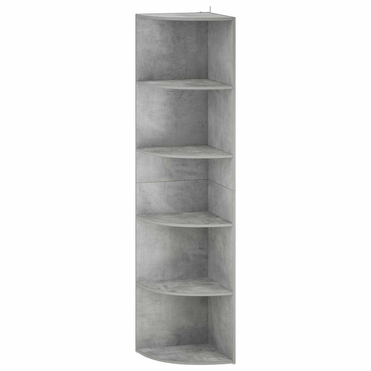 Corner Shelf 5-Tier 41.5 x 41.5 x 178 cm Engineered Wood Width 41.5 cm Height 178 cm Concrete grey