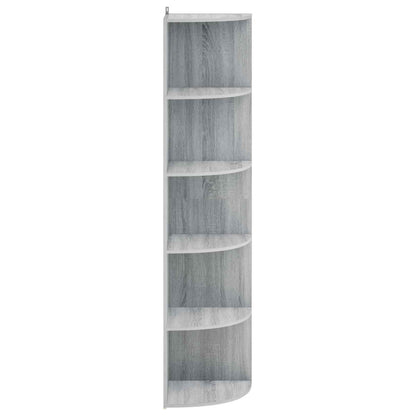 Corner Shelf 5-Tier 41.5 x 41.5 x 178 cm Engineered Wood Width 41.5 cm Height 178 cm Grey sonoma
