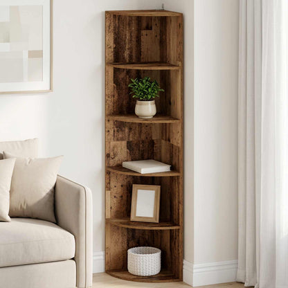 vidaXL Corner Shelf 5-Tier 41.5 x 41.5 x 178 cm Engineered Wood