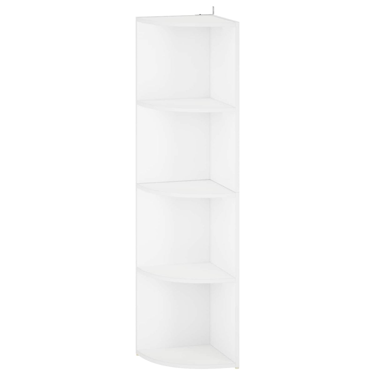 vidaXL Corner Shelf 4-Tier 41.5 x 41.5 x 143 cm Engineered Wood White 2