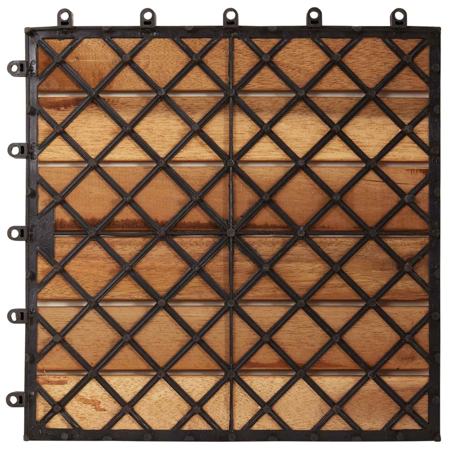 vidaXL Decking Tile 20 pcs Brown 30 x 30 cm Acacia Hardwood 3