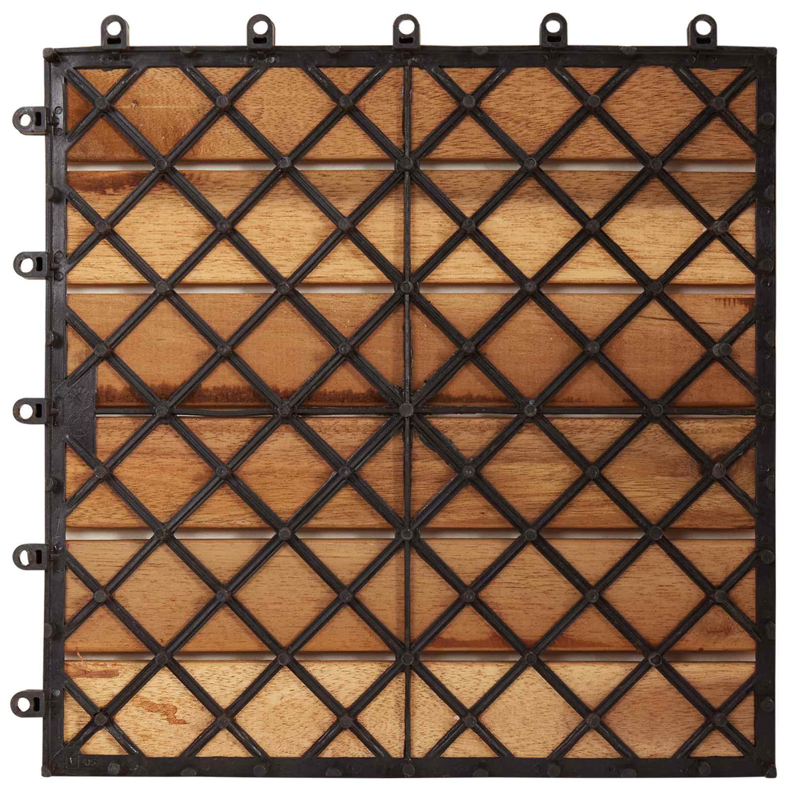 vidaXL Decking Tile 20 pcs Brown 30 x 30 cm Acacia Hardwood 3