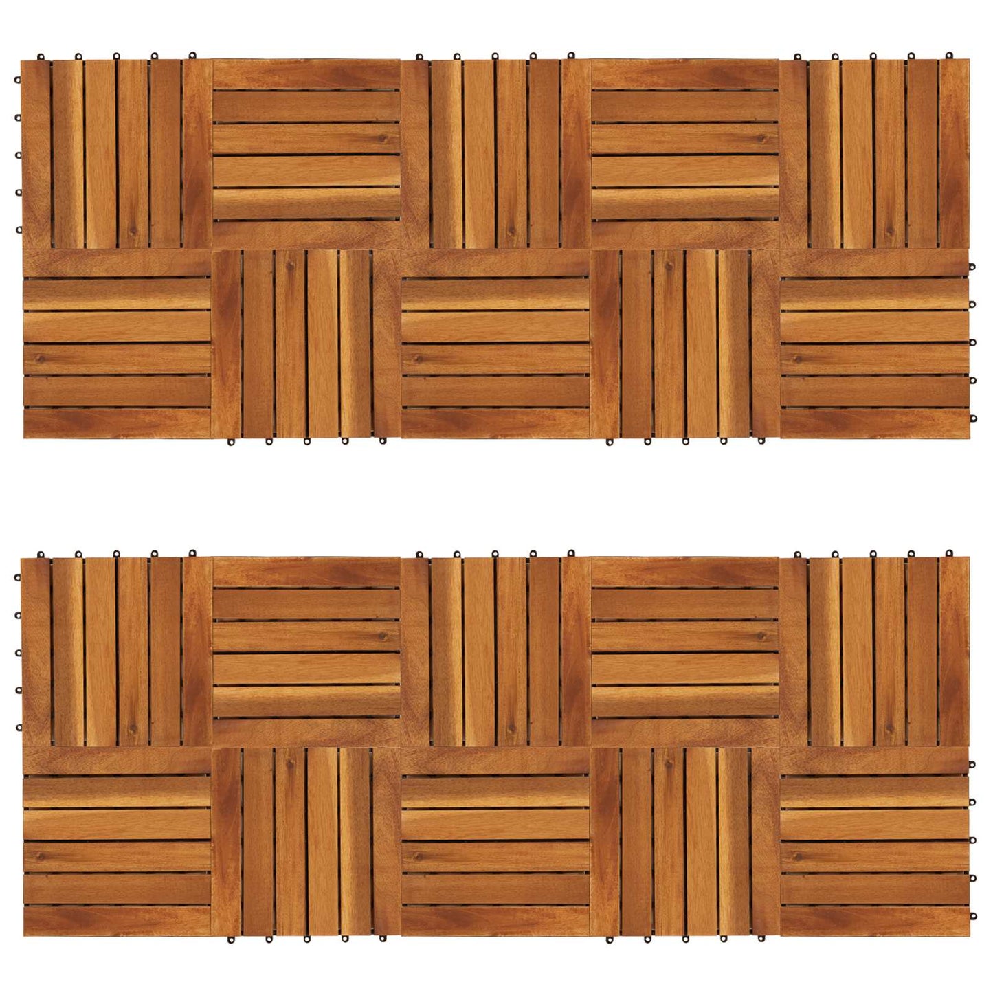 vidaXL Decking Tile 20 pcs Brown 30 x 30 cm Acacia Hardwood 4