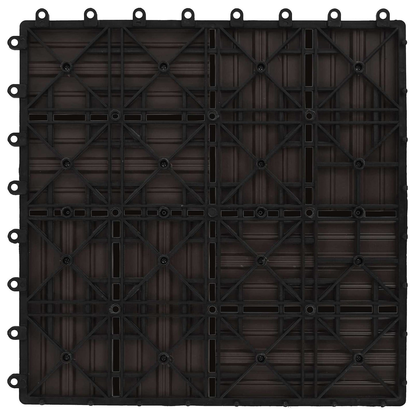 vidaXL Decking Tile 22 pcs Dark Brown 30 x 30 cm WPC 3
