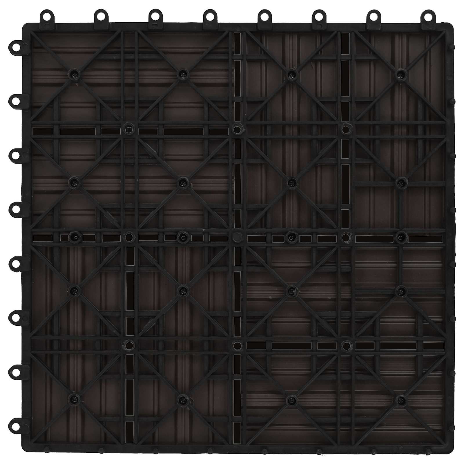 vidaXL Decking Tile 22 pcs Dark Brown 30 x 30 cm WPC 3