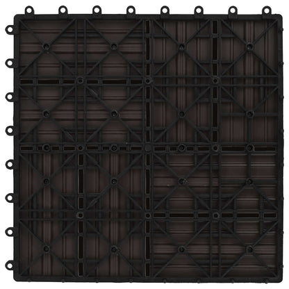 vidaXL Decking Tile 22 pcs Dark Brown 30 x 30 cm WPC 3