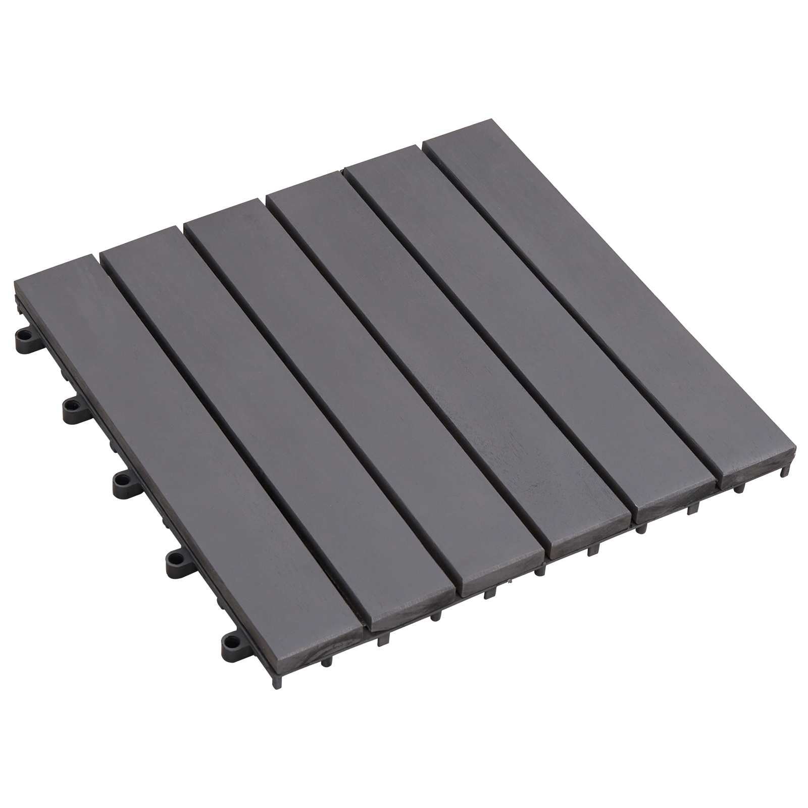 vidaXL Decking Tile 20 pcs Grey 30 x 30 cm Acacia Hardwood 1