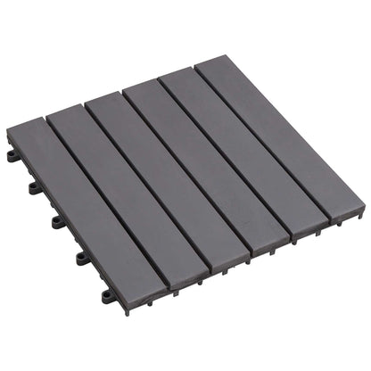 vidaXL Decking Tile 20 pcs Grey 30 x 30 cm Acacia Hardwood 1