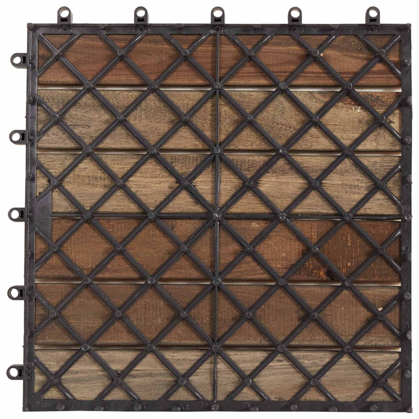 vidaXL Decking Tile 20 pcs Grey 30 x 30 cm Acacia Hardwood 3