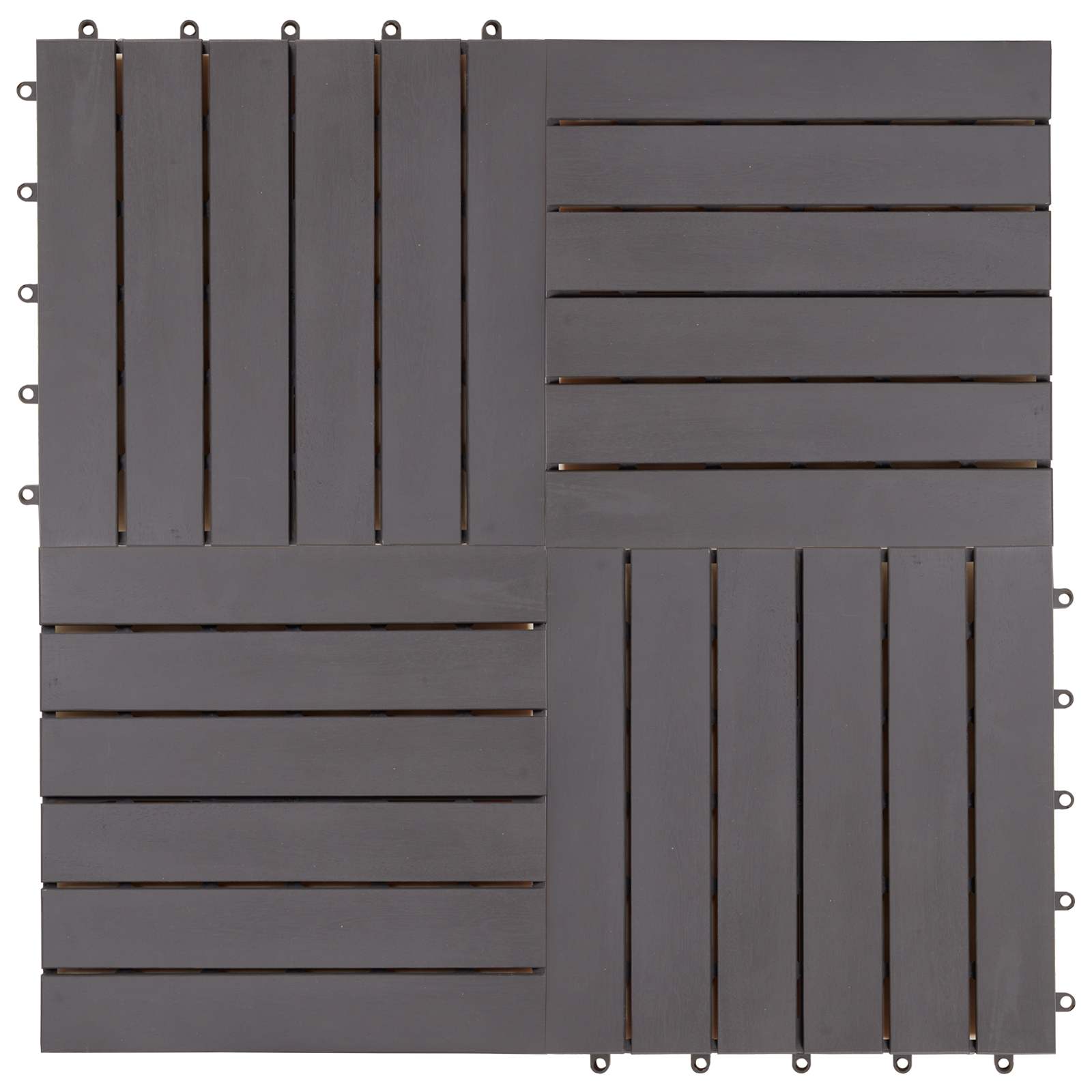 vidaXL Decking Tile 20 pcs Grey 30 x 30 cm Acacia Hardwood 5