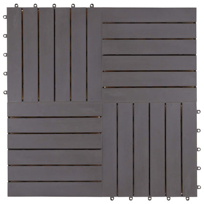vidaXL Decking Tile 20 pcs Grey 30 x 30 cm Acacia Hardwood 5