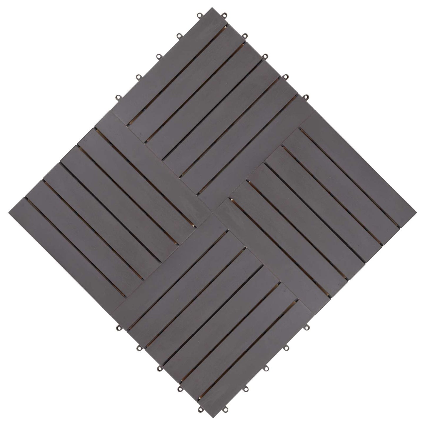 vidaXL Decking Tile 20 pcs Grey 30 x 30 cm Acacia Hardwood 6
