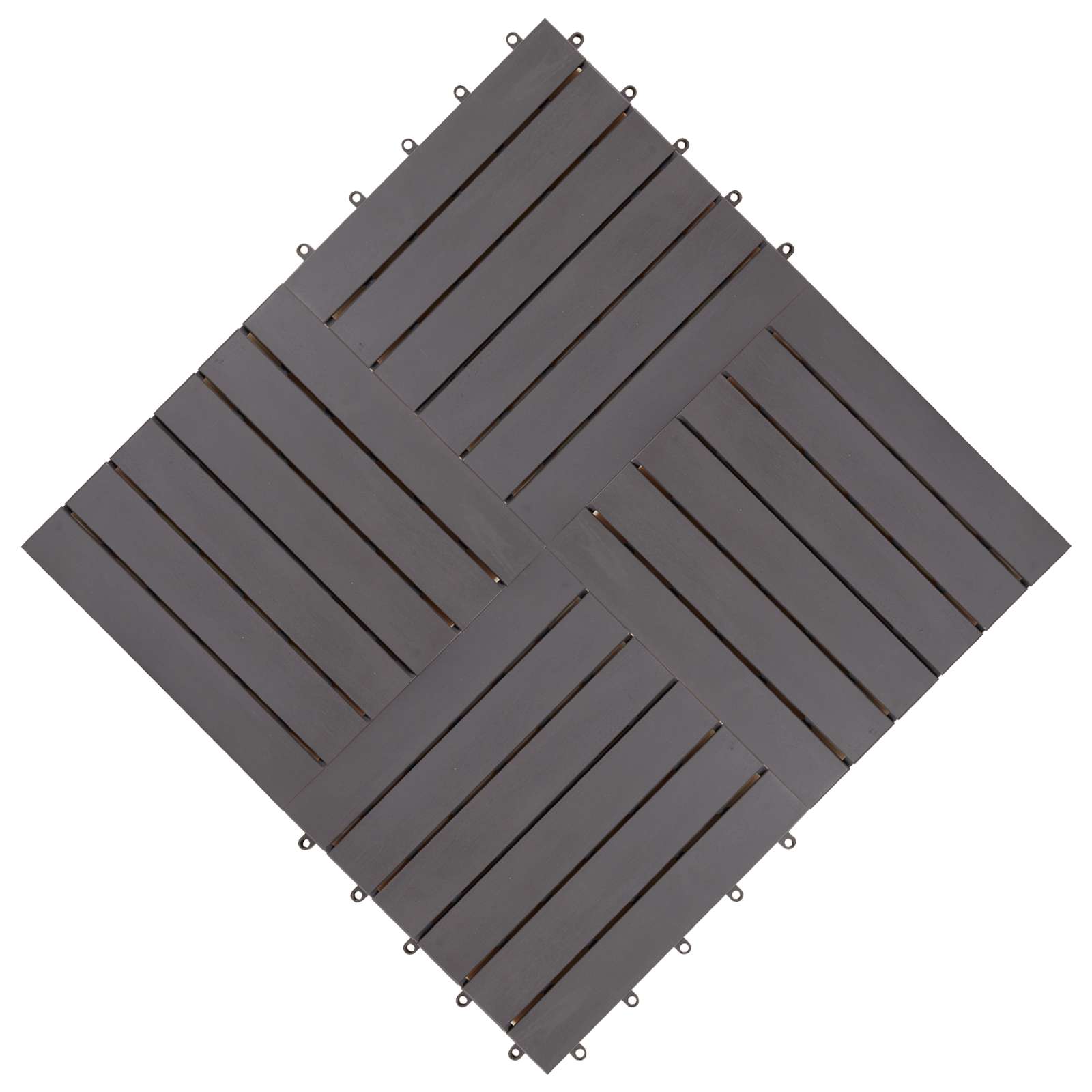 vidaXL Decking Tile 20 pcs Grey 30 x 30 cm Acacia Hardwood 6