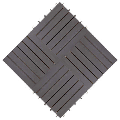 vidaXL Decking Tile 20 pcs Grey 30 x 30 cm Acacia Hardwood 6