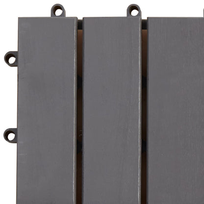 vidaXL Decking Tile 20 pcs Grey 30 x 30 cm Acacia Hardwood 6