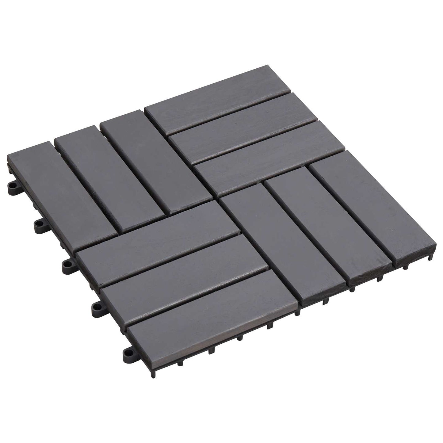 vidaXL Decking Tile 20 pcs Grey 30 x 30 cm Acacia Hardwood 1