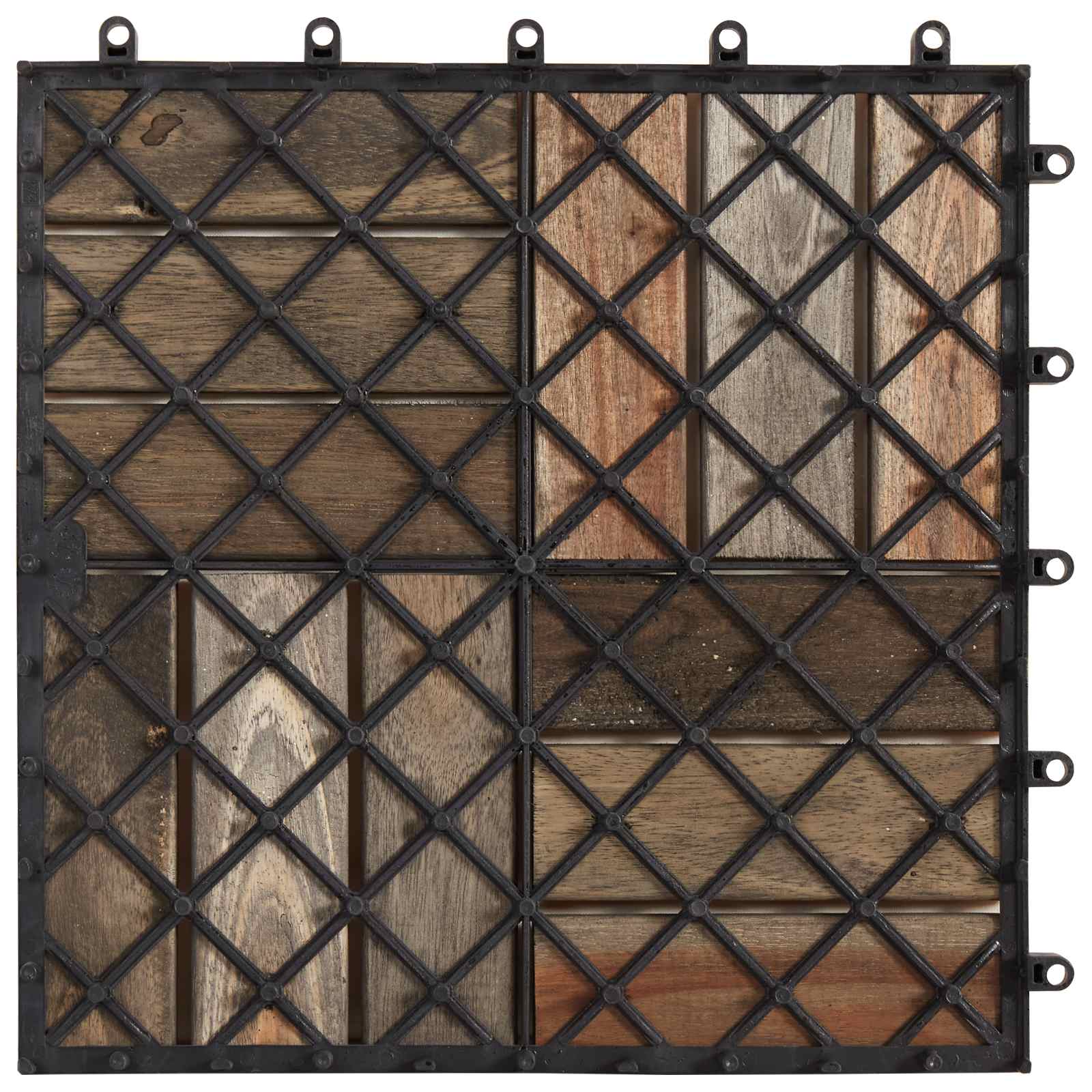 vidaXL Decking Tile 20 pcs Grey 30 x 30 cm Acacia Hardwood 3