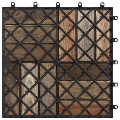 vidaXL Decking Tile 20 pcs Grey 30 x 30 cm Acacia Hardwood 3