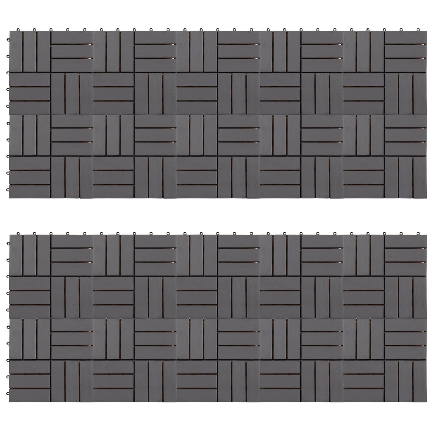 vidaXL Decking Tile 20 pcs Grey 30 x 30 cm Acacia Hardwood 4