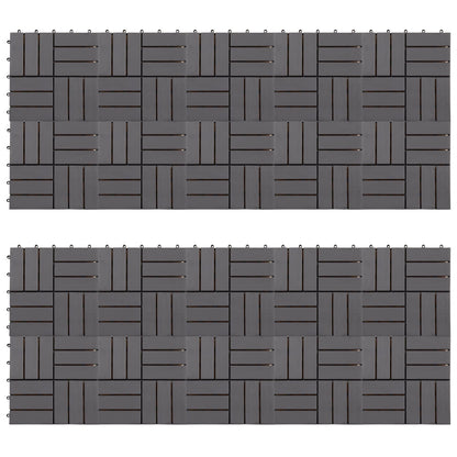 vidaXL Decking Tile 20 pcs Grey 30 x 30 cm Acacia Hardwood 4